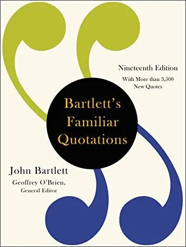 Bartlett's Familiar Quotations - Myte Books