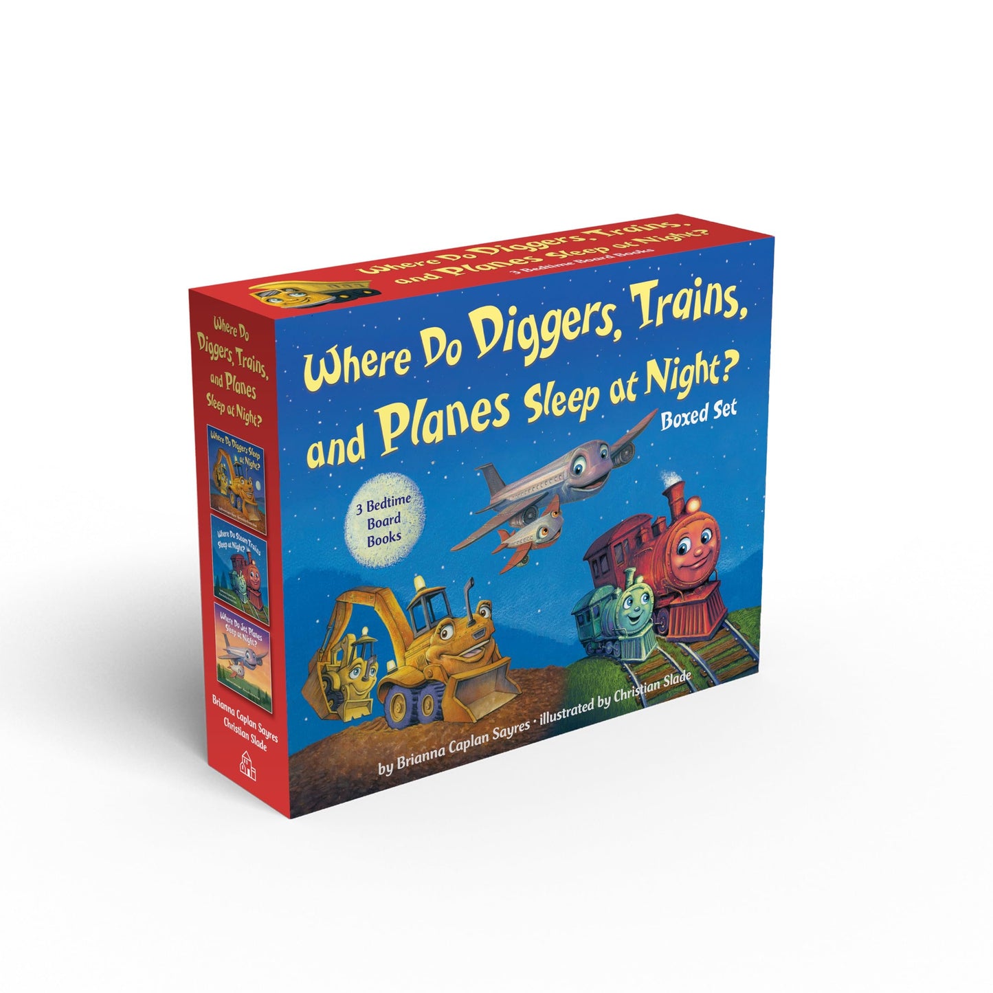 Where Do Diggers, Trains, and Planes Sleep at Night? Board Book Boxed Set (Where Do...Series) - Myte Books