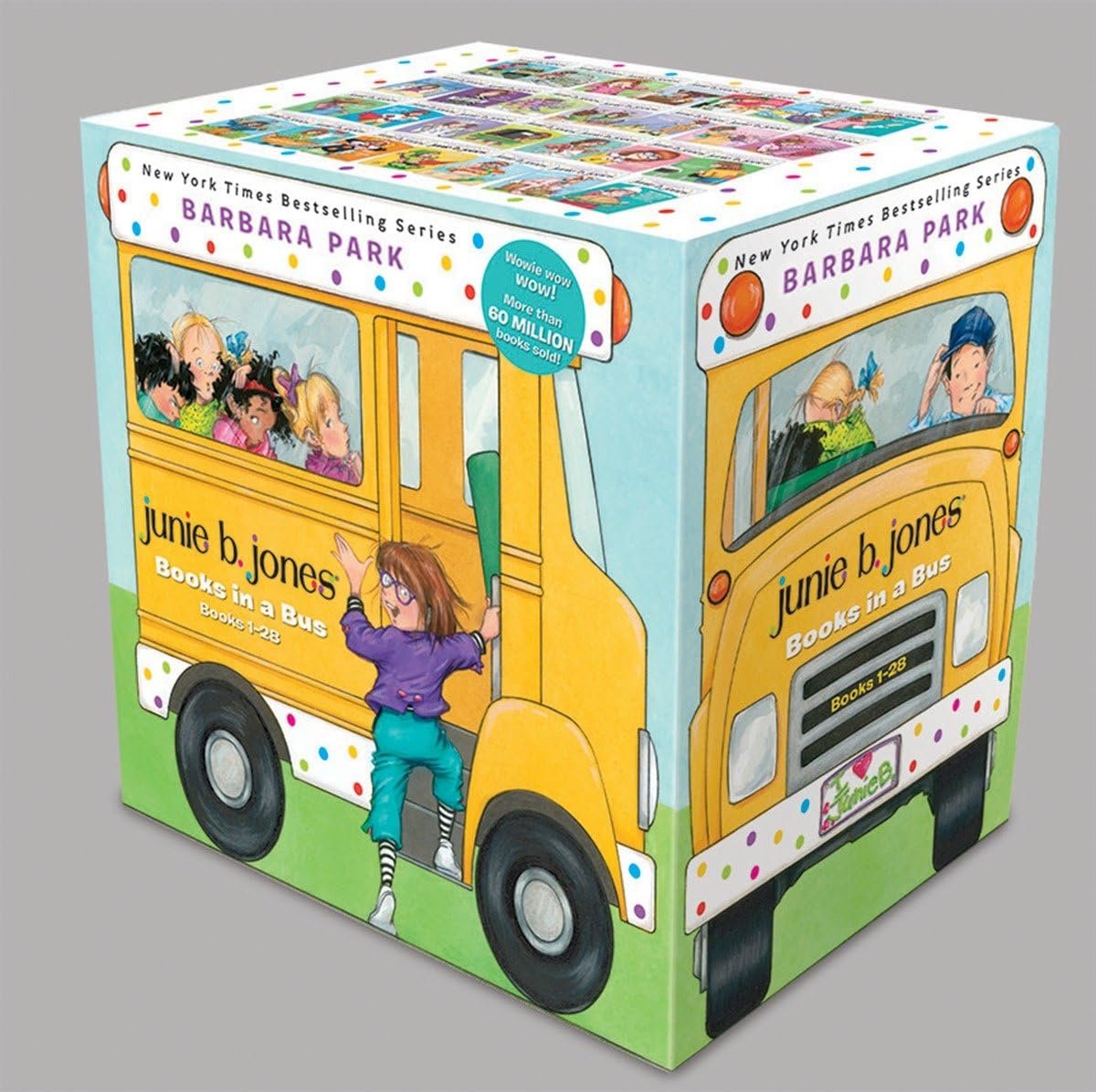 Junie B. Jones Books in a Bus 28-Book Boxed Set: The Complete Collection: Books 1-28 - Myte Books