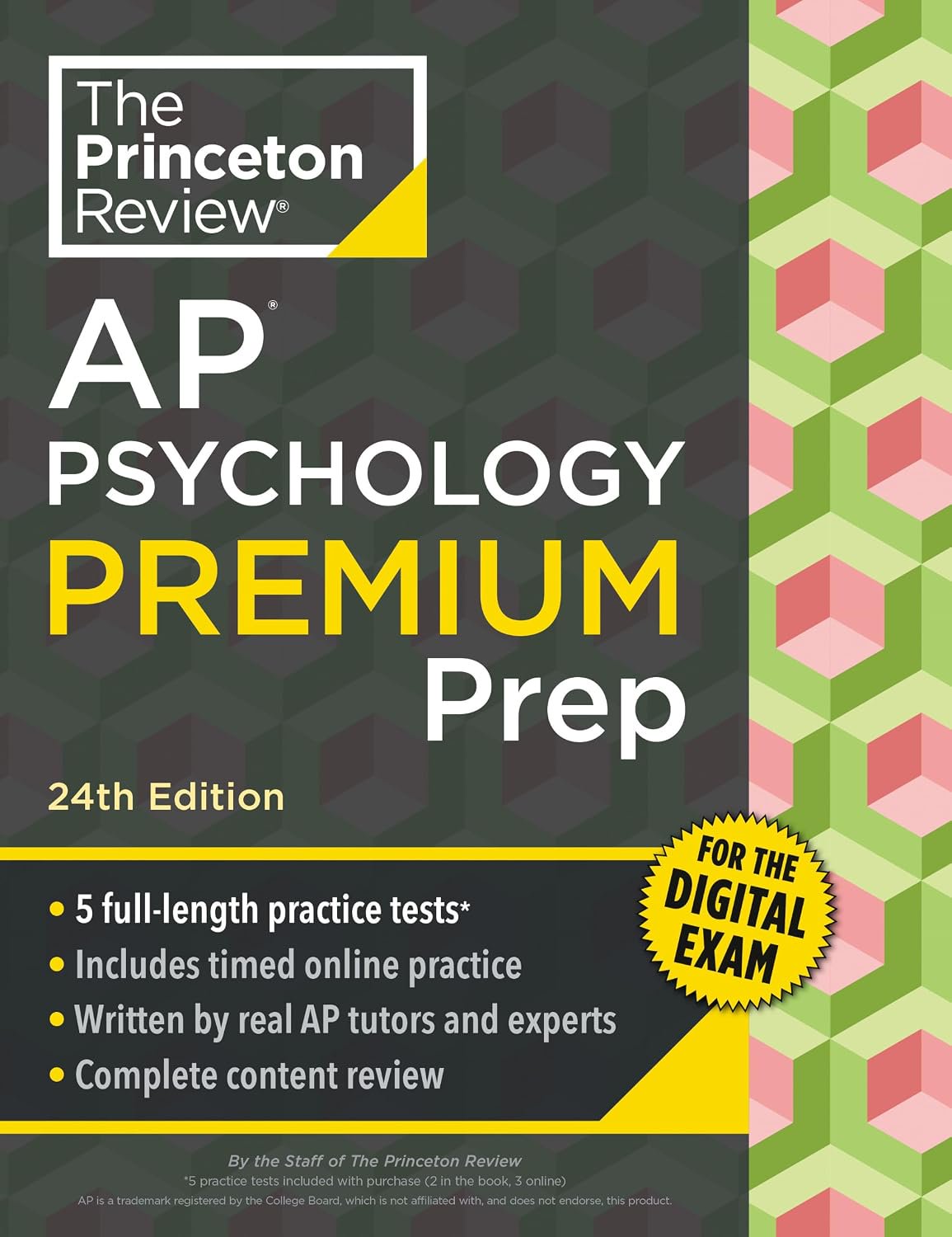 Princeton Review AP Psychology Premium Prep, 24th Edition: 5 Practice Tests + Digital Practice Online + Content Review (College Test Preparation)