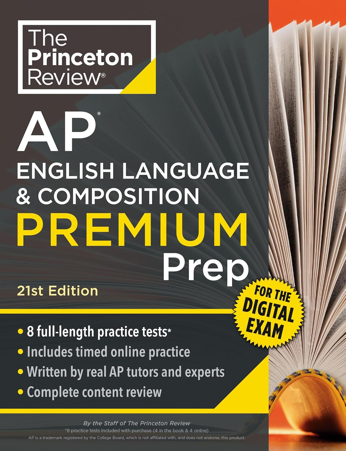 Princeton Review AP English Language & Composition Premium Prep, 21st Edition: 8 Practice Tests + Digital Practice Online + Content Review (College Test Preparation)