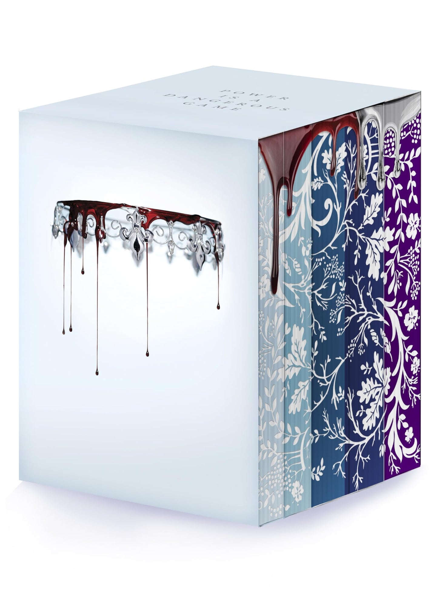 Red Queen 10th Anniversary Deluxe 5-book Box Set with stenciled edges: Red Queen, Glass Sword, King's Cage, War Storm, Broken Throne