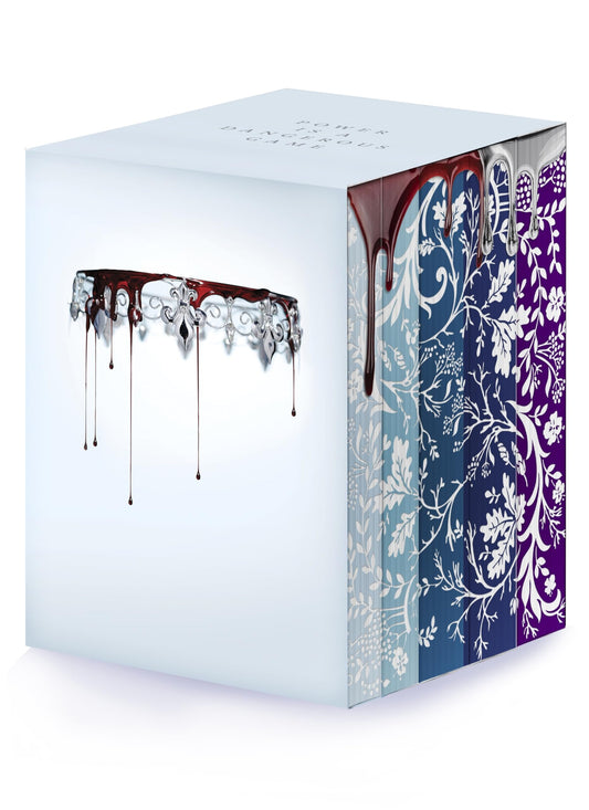 Red Queen 10th Anniversary Deluxe 5-book Box Set with stenciled edges: Red Queen, Glass Sword, King's Cage, War Storm, Broken Throne
