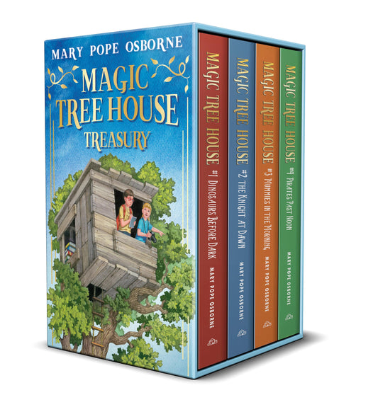 Magic Tree House 1-4 Treasury Boxed Set: Dinosaurs Before Dark; The Knight at Dawn; Mummies in the Morning; Pirates Past Noon