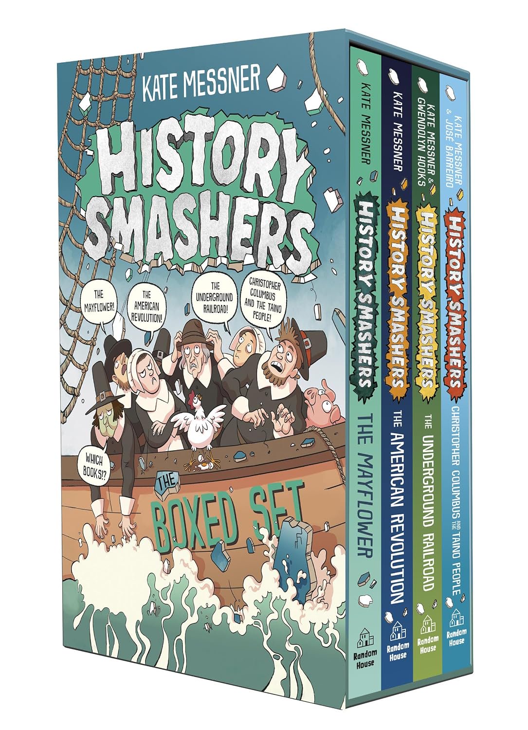 History Smashers: The Boxed Set: The Mayflower; The American Revolution; The Underground Railroad; Christopher Columbus and the Taino People (4-Book Box Set)
